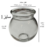 لیوان بادکش گرم شیشه ای برند فالیزک سایز 1